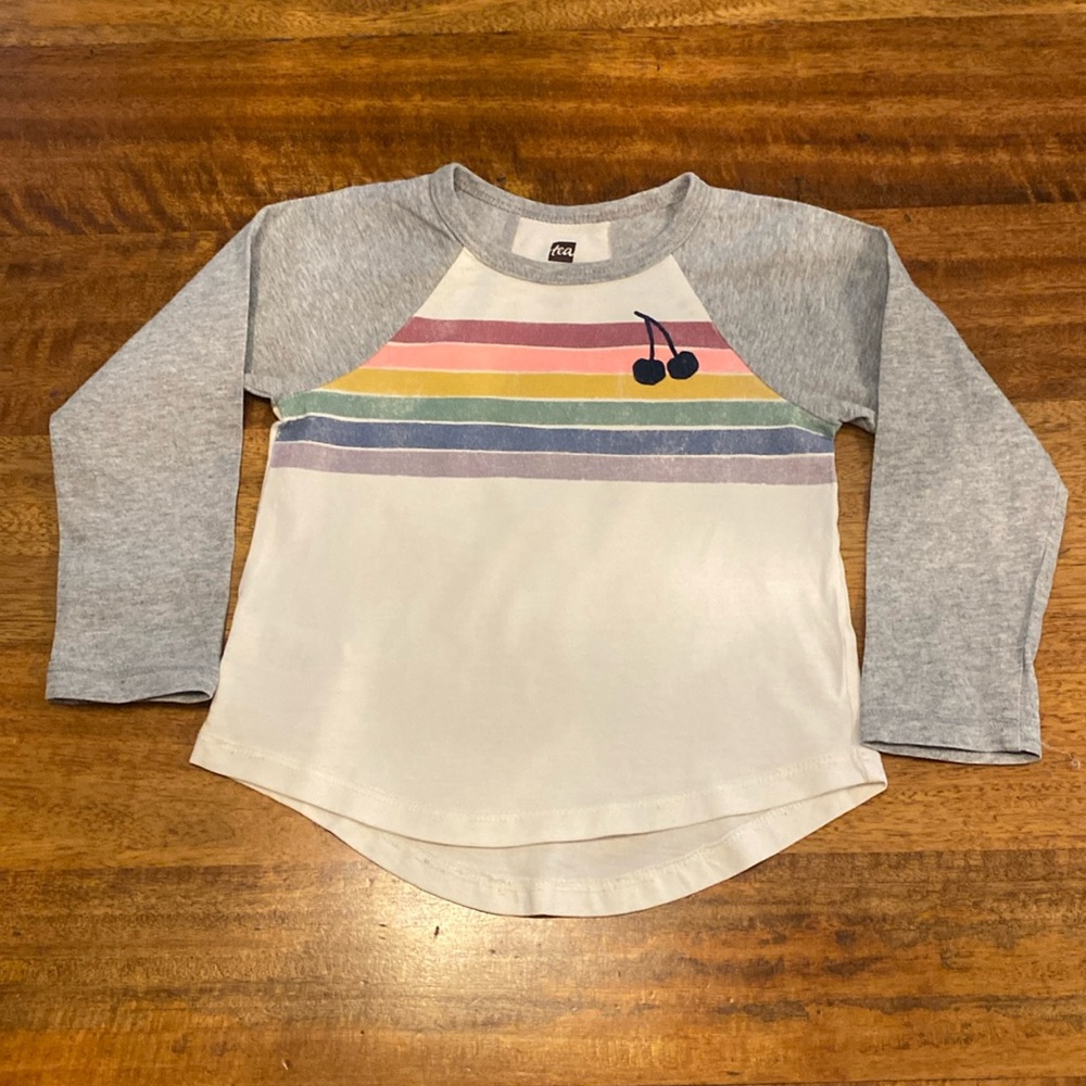 Girls Tea Collection Cherry Raglan Graphic Tee